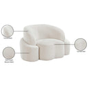  Manufacturer Color_Cream -- Principessa Cream Boucle Fabric Upholstered Chair IMAGE 18