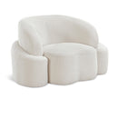  Manufacturer Color_Cream -- Principessa Cream Boucle Fabric Upholstered Chair IMAGE 1