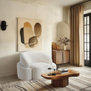  Manufacturer Color_Cream -- Principessa Cream Boucle Fabric Upholstered Chair IMAGE 2