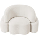 Meridian Principessa Cream Boucle Fabric Chair IMAGE 5