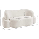  Manufacturer Color_Cream -- Principessa 68" Cream Boucle Fabric Upholstered Loveseat IMAGE 17