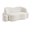  Manufacturer Color_Cream -- Principessa 68" Cream Boucle Fabric Upholstered Loveseat IMAGE 1