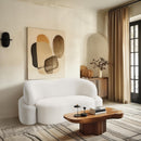  Manufacturer Color_Cream -- Principessa 68" Cream Boucle Fabric Upholstered Loveseat IMAGE 2