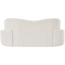  Manufacturer Color_Cream -- Principessa 68" Cream Boucle Fabric Upholstered Loveseat IMAGE 3