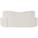 Meridian Principessa Cream Boucle Fabric Loveseat IMAGE 3