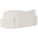 Meridian Principessa Cream Boucle Fabric Loveseat IMAGE 6