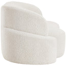  Manufacturer Color_Cream -- Principessa 68" Cream Boucle Fabric Upholstered Loveseat IMAGE 7
