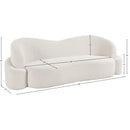  Manufacturer Color_Cream -- Principessa 90" Cream Boucle Fabric Upholstered Sofa IMAGE 17