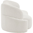  Manufacturer Color_Cream -- Principessa 90" Cream Boucle Fabric Upholstered Sofa IMAGE 7