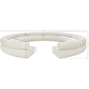 Meridian Bale Cream Chenille Fabric Modular Sofa IMAGE 12