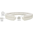Meridian Bale Cream Chenille Fabric Modular Sofa IMAGE 13
