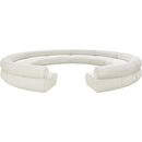 Meridian Bale Cream Chenille Fabric Modular Sofa IMAGE 4