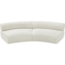 Meridian Bale Cream Chenille Fabric Modular Sofa IMAGE 5