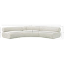 Meridian Bale Cream Chenille Fabric Modular Sofa IMAGE 12