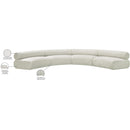 Meridian Bale Cream Chenille Fabric Modular Sofa IMAGE 12