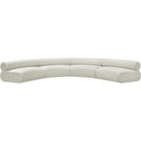 Meridian Bale Cream Chenille Fabric Modular Sofa IMAGE 4