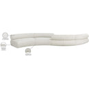 Meridian Bale Cream Chenille Fabric Modular Sofa IMAGE 10