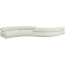 Meridian Bale Cream Chenille Fabric Modular Sofa IMAGE 3