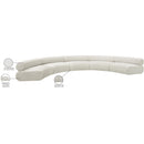Meridian Bale Cream Chenille Fabric Modular Sofa IMAGE 12