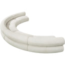 Meridian Bale Cream Chenille Fabric Modular Sofa IMAGE 6