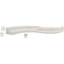 Meridian Bale Cream Chenille Fabric Modular Sofa IMAGE 12