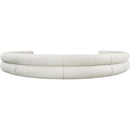 Meridian Bale Cream Chenille Fabric Modular Sofa IMAGE 3