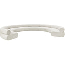 Meridian Bale Cream Chenille Fabric Modular Sofa IMAGE 4