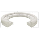 Meridian Bale Cream Chenille Fabric Modular Sofa IMAGE 12