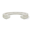 Meridian Bale Cream Chenille Fabric Modular Sofa IMAGE 1
