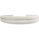 Meridian Bale Cream Chenille Fabric Modular Sofa IMAGE 3