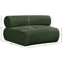  Manufacturer Color_Green -- Bale Green Chenille Fabric Upholstered Modular Chair IMAGE 2