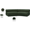  Manufacturer Color_Green -- Bale 108" Green Chenille Fabric Upholstered 2 pc Modular Sectional IMAGE 12