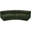 Meridian Bale Green Chenille Fabric Modular Sofa IMAGE 5