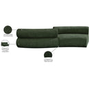  Manufacturer Color_Green -- Bale 108" Green Chenille Fabric Upholstered 2 pc Modular Sectional IMAGE 11