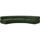  Manufacturer Color_Green -- Bale 152" Green Chenille Fabric Upholstered 3 pc Modular Sectional IMAGE 4