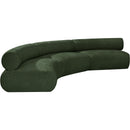  Manufacturer Color_Green -- Bale 152" Green Chenille Fabric Upholstered 3 pc Modular Sectional IMAGE 6