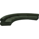Meridian Bale Green Chenille Fabric Modular Sofa IMAGE 6