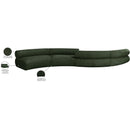 Meridian Bale Green Chenille Fabric Modular Sofa IMAGE 10