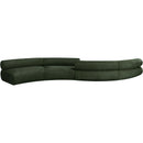 Meridian Bale Green Chenille Fabric Modular Sofa IMAGE 3