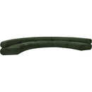Meridian Bale Green Chenille Fabric Modular Sofa IMAGE 4