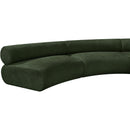 Meridian Bale Green Chenille Fabric Modular Sofa IMAGE 7