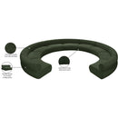 Meridian Bale Green Chenille Fabric Modular Sofa IMAGE 13