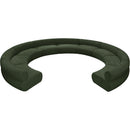 Meridian Bale Green Chenille Fabric Modular Sofa IMAGE 5