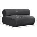  Manufacturer Color_Grey -- Bale Grey Chenille Fabric Upholstered Modular Chair IMAGE 2