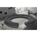 Meridian Bale Grey Chenille Fabric Modular Sofa IMAGE 2