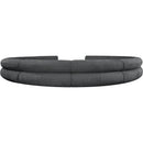 Meridian Bale Grey Chenille Fabric Modular Sofa IMAGE 3