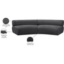  Manufacturer Color_Grey -- Bale 108" Grey Chenille Fabric Upholstered 2 pc Modular Sectional IMAGE 12