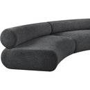 Meridian Bale Grey Chenille Fabric Modular Sofa IMAGE 8