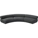 Meridian Bale Grey Chenille Fabric Modular Sofa IMAGE 5