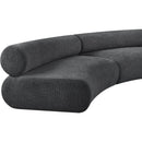  Manufacturer Color_Grey -- Bale 152" Grey Chenille Fabric Upholstered 3 pc Modular Sectional IMAGE 8